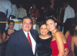 Cleide e o marido Duílio na formatura da sobrinha Juliana.