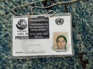 Conferência Rio 92, realizada entre 3 e 14 de junho de 1992, no Brasil.