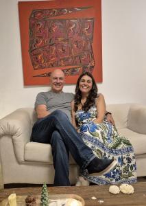 Com minha namorada Cely na casa de minha irmã Sandra.