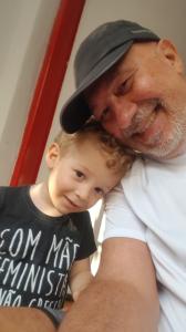 Com meu neto Jorge.