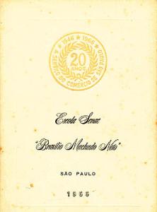 Capa do Convite para formatura dos alunos do curso de ginásio comercial e técnico em Secretariado do SENAC 