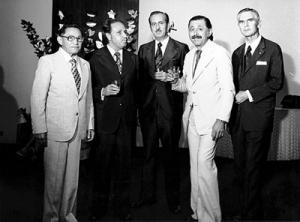 José Domingues na festa de comemoração dos 30 anos do SENAC realizada no restaurante do SENAC de Hotelaria 