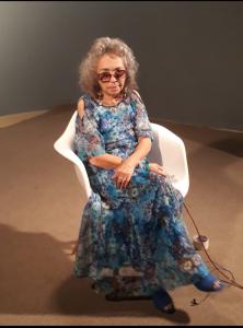 Professora Holanda no dia em que concedeu uma entrevista aos historiadores da UFB (Universidade Federal de Brasília), sobre o seu papel como professora e sua contribuição como educadora, em junho de 2018.