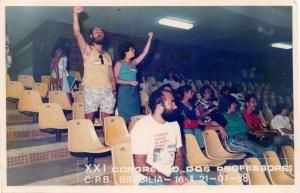 Nelson em XXI Congresso dos Professores da CPB no Ginásio de Esportes Nilson Nelson em Brasília, janeiro do ano de 1988, que transformou a CPB em CNTE – Confederação Nacional dos Trabalhadores da Educação. “Representou minha participação em um marco histórico da luta dos trabalhadores das escolas públicas.”