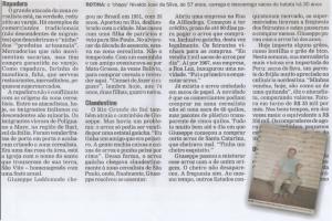 Reportagem que fizeram sobre a zona cerealista na qual Giuseppe deu entrevista e participou ativamente.