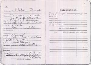 Segunda via da carteira de trabalho de Udde Rimoli.