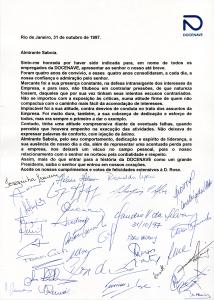 Dedicatórias de despedida dos colegas da Docenave para Henrique.