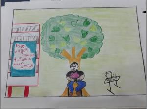 Desenho realizado no momento da entrevista